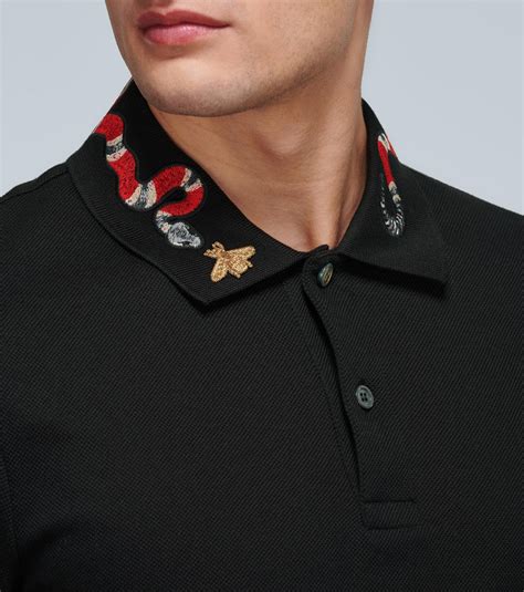 gucci snake collar dress shirt|Gucci polo shirt snake collar.